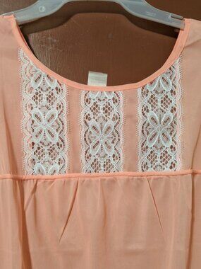 VINTAGE SMALL FIRST LADY LINGERIE LONG NIGHTGOWN-NYLON-USA MADE-